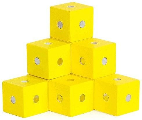 Magnetische bouwstenen, Geel in de groep SPEELGOED, KINDER- & BABYPRODUCTEN / Speelgoed / Bouwspeelgoed / Bouwblokken bij TP E-commerce Nordic AB (38-83250)