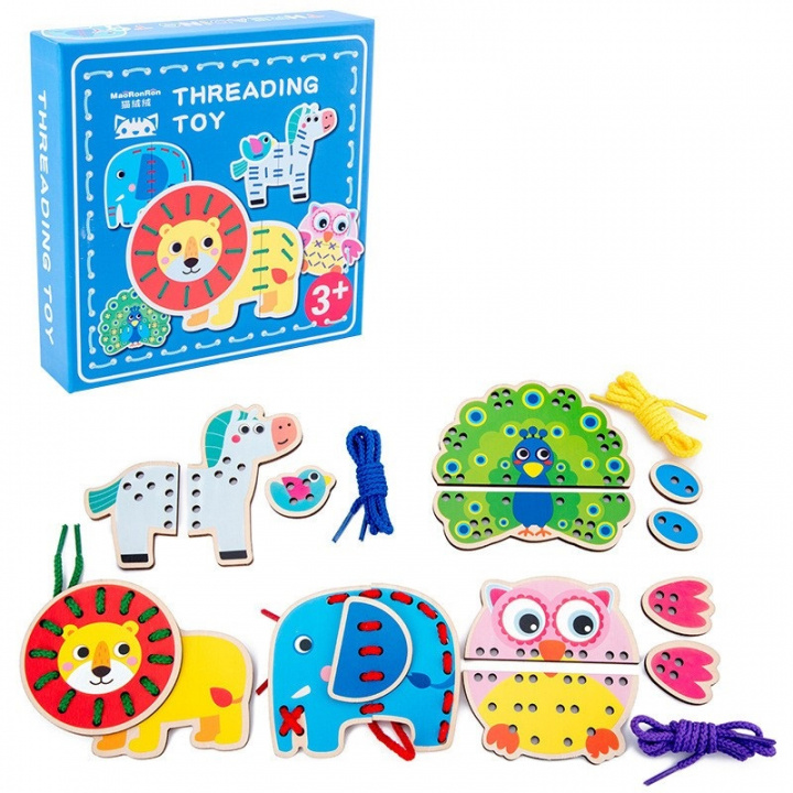 Sykort - hout met draad, Lion in de groep SPEELGOED, KINDER- & BABYPRODUCTEN / Speelgoed / Ambachten bij TP E-commerce Nordic AB (38-83255)