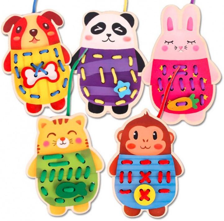 Sykort - hout met draad, Panda in de groep SPEELGOED, KINDER- & BABYPRODUCTEN / Speelgoed / Ambachten bij TP E-commerce Nordic AB (38-83256)