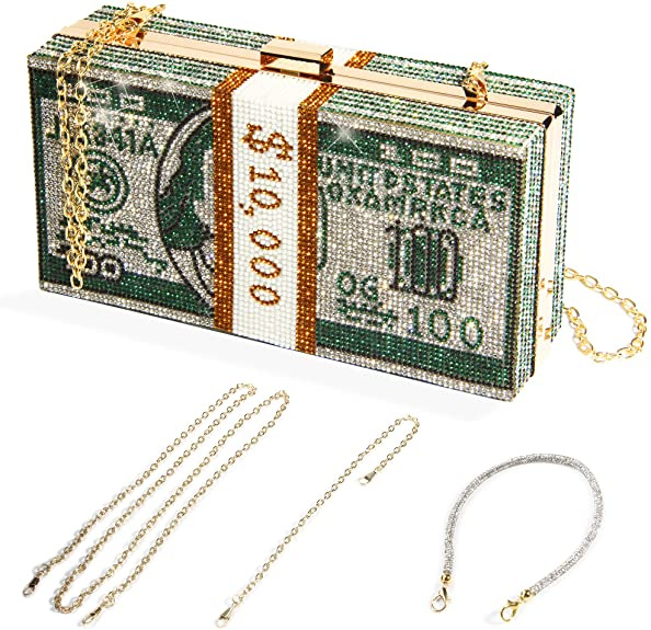 Grappige handtas bundel dollarbiljetten met magnetisch slot, Groen in de groep SPORT, VRIJE TIJD & HOBBY / Accessoires / Overige accessoires bij TP E-commerce Nordic AB (38-83326)