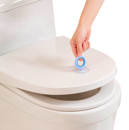 Handgreep voor toiletbril of kast, blauw in de groep HUISHOUDEN & TUIN / Badkamer / Overige bij TP E-commerce Nordic AB (38-83349)