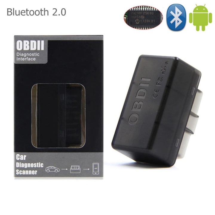 Foutcodelezer Super Mini ELM327 OBD2 Bluetooth 2.0, Zwart in de groep AUTO / Diagnostisch hulpmiddel / Foutcodelezer bij TP E-commerce Nordic AB (38-83370)