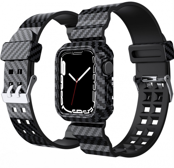 Vervangende band voor Apple Watch 38/40/41mm, Zwart in de groep SMARTPHONE & TABLETS / Training, thuis & vrije tijd / Apple Watch & Accessoires / Accessoires bij TP E-commerce Nordic AB (38-83392)