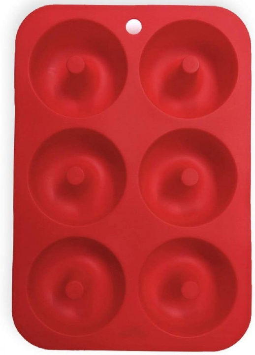 Donutvorm van siliconen, rood in de groep HUISHOUDEN & TUIN / Keukengerei / Bakaccessoires bij TP E-commerce Nordic AB (38-83528)