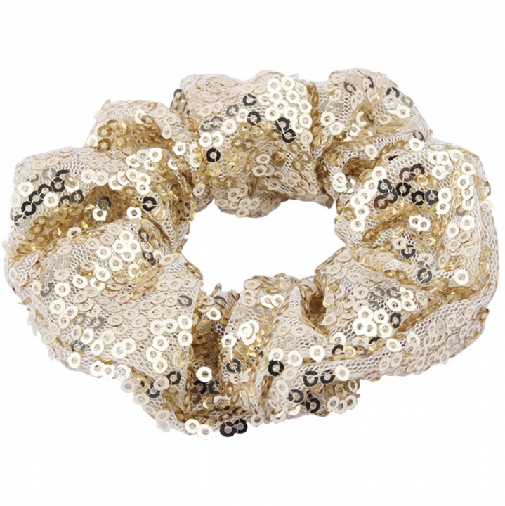 Scrunchie, goud in de groep BEAUTY & HEALTH / Haar & Styling / Haaraccessoires bij TP E-commerce Nordic AB (38-83626)