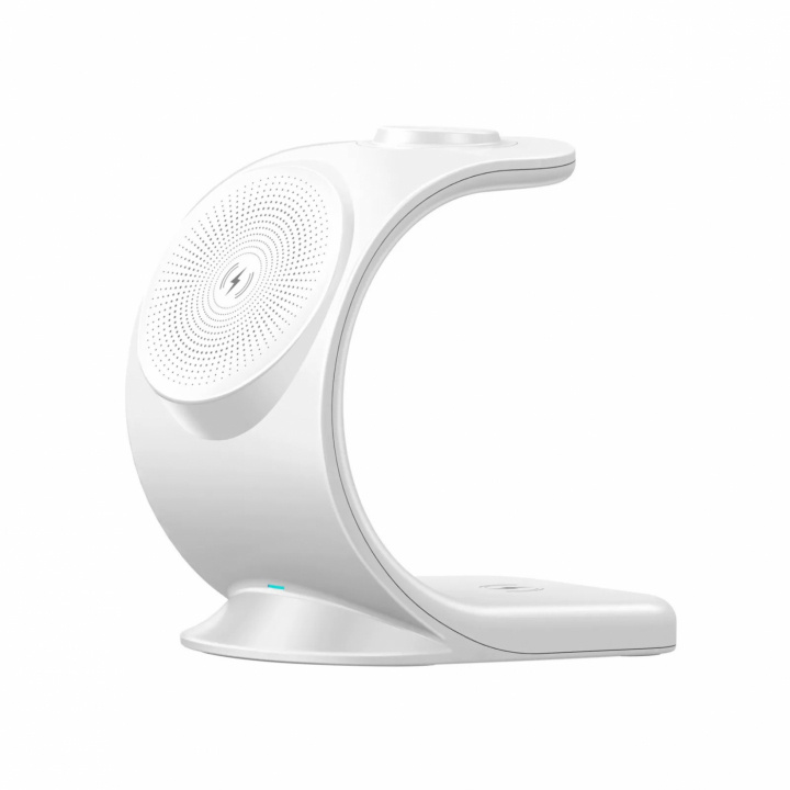 Draadloze oplader voor 3 Apple apparaten, 15W, Wit in de groep SMARTPHONE & TABLETS / Opladers & Kabels / Draadloze Qi-oplader bij TP E-commerce Nordic AB (38-83656)