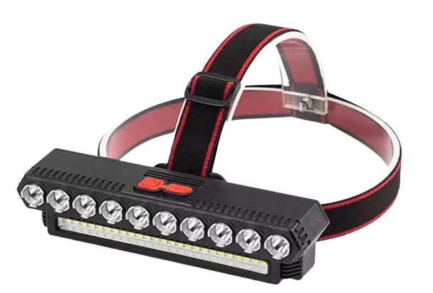 LED Hoofdlamp 10, USB in de groep SPORT, VRIJE TIJD & HOBBY / Zaklampen & Hoofdlampen / Zaklampen bij TP E-commerce Nordic AB (38-83672)