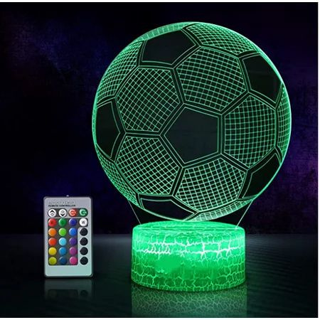 3D Lampa med Fotbollsmotiv in de groep SPEELGOED, KINDER- & BABYPRODUCTEN / Kinderkamer / Babylampen / Tafellampen bij TP E-commerce Nordic AB (38-83737)