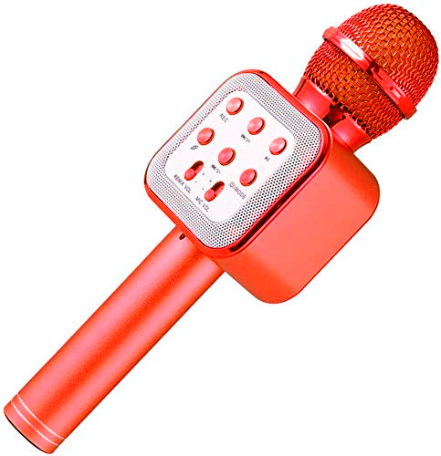 Karaoke-microfoon met Bluetooth, Rood in de groep HOME ELECTRONICS / Audio & Beeld / Handmicrofoons bij TP E-commerce Nordic AB (38-83814)