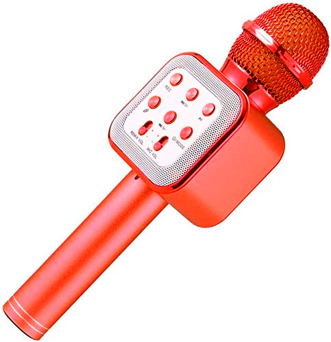 Karaokemicrofoon met Bluetooth, Rood in de groep HOME ELECTRONICS / Audio & Beeld / Handmicrofoons bij TP E-commerce Nordic AB (38-83814)