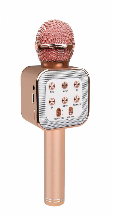 Karaoke-mikrofon med Bluetooth, Rosé-Guld in de groep HOME ELECTRONICS / Audio & Beeld / Handmicrofoons bij TP E-commerce Nordic AB (38-83817)
