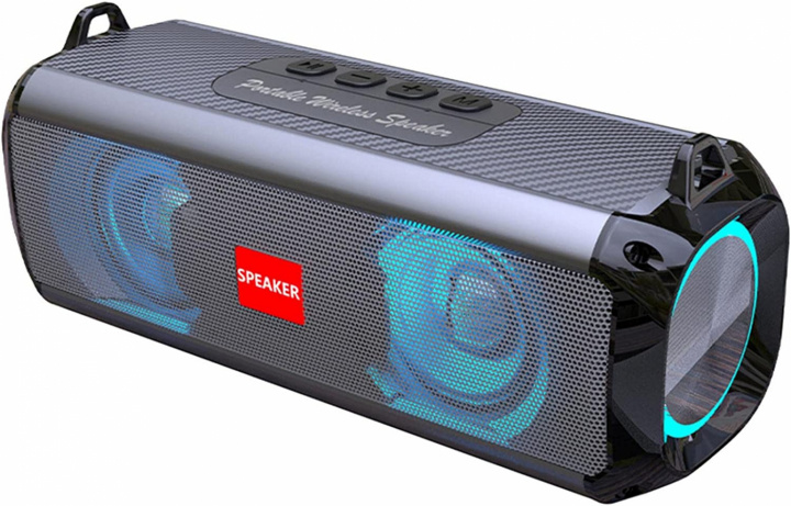 Draadloze LED Bluetooth-luidspreker, zwart in de groep HOME ELECTRONICS / Audio & Beeld / Luidsprekers & accessoires / Bluetooth-luidsprekers / Draagbare luidsprekers bij TP E-commerce Nordic AB (38-83828)