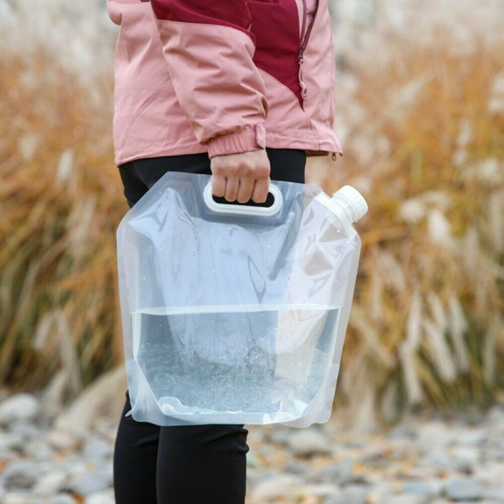 Opvouwbare watercontainer 10L met handvat en kraan in de groep SPORT, VRIJE TIJD & HOBBY / Buitenrecreatie / Gadgets voor buitenrecreatie bij TP E-commerce Nordic AB (38-83892)