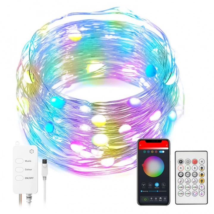 Smart Light String RGB, 10m in de groep HUISHOUDEN & TUIN / Smart home / Slimme verlichting bij TP E-commerce Nordic AB (38-83931)