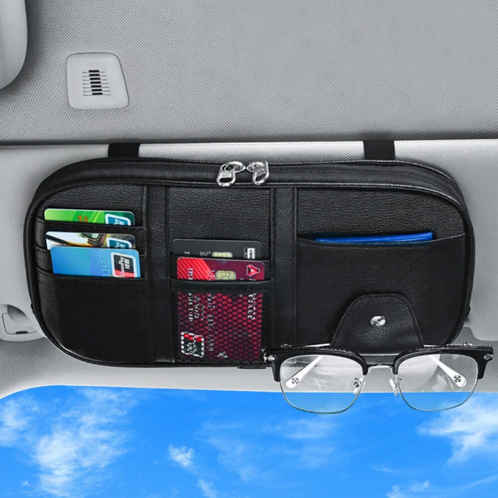 Multifunctionele opbergtas voor zonneklep in auto, zwart in de groep AUTO / Auto-accessoires / Andere auto-accessoires bij TP E-commerce Nordic AB (38-83937)