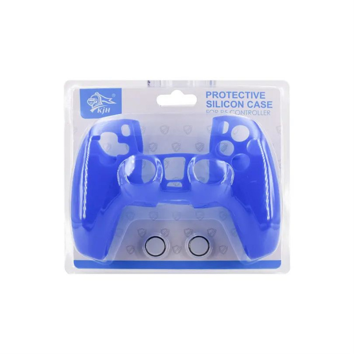 Siliconenbescherming incl. duimgreep voor PS5 Controller, Blauw in de groep HOME ELECTRONICS / Spelconsoles en accessoires / Sony PlayStation 5 bij TP E-commerce Nordic AB (38-83996)