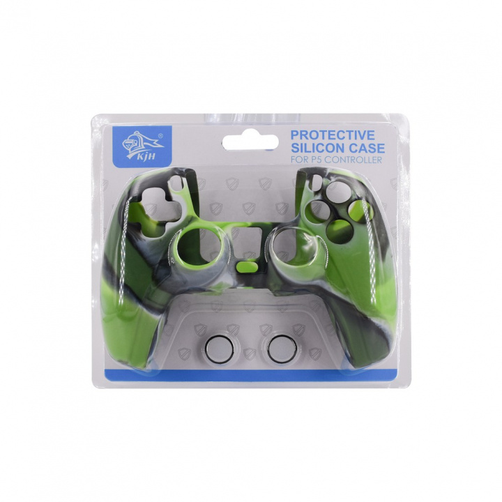 Siliconen hoes voor PS5-controller, camouflagegroen in de groep HOME ELECTRONICS / Spelconsoles en accessoires / Sony PlayStation 5 bij TP E-commerce Nordic AB (38-83997)