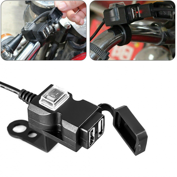 2xUSB laddare till motorcykel in de groep AUTO / MC bij TP E-commerce Nordic AB (38-84093)
