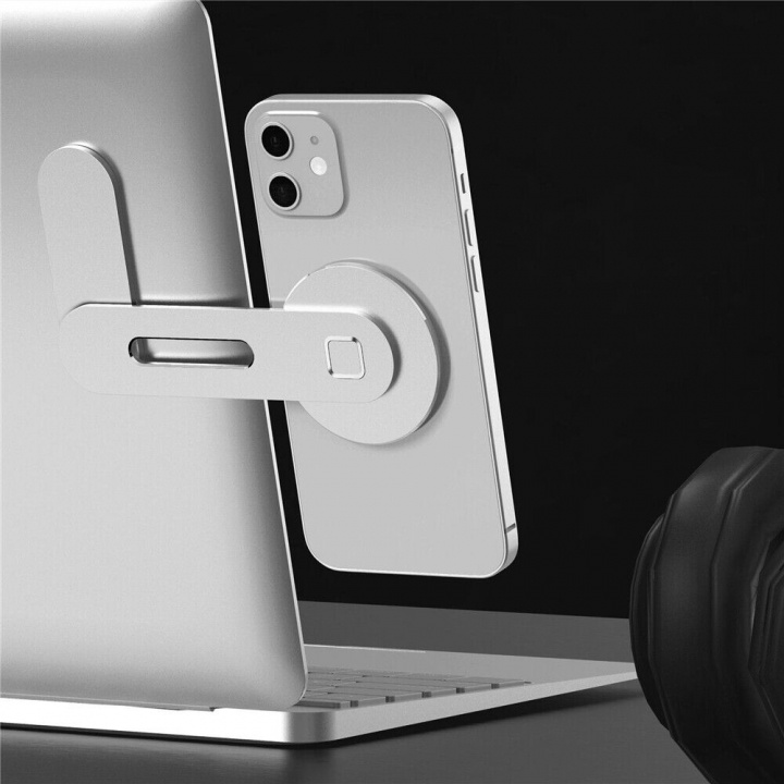 Magnetische mobiele houder voor laptop of scherm, Zilver in de groep SMARTPHONE & TABLETS / Overige accessoires / Docks, statieven en houders bij TP E-commerce Nordic AB (38-84109)