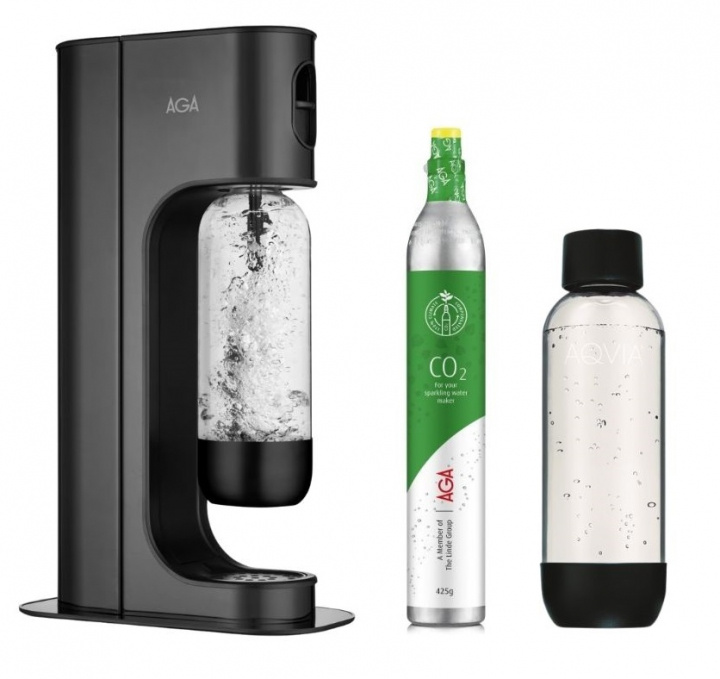 AGA Exclusive Carbonator incl. twee PET-flessen, koolzuurpatroon in de groep HUISHOUDEN & TUIN / Huishoudelijke apparaten / Water & Sap / Carbonatatiemachines / Carbonatatiemachines bij TP E-commerce Nordic AB (38-84111)