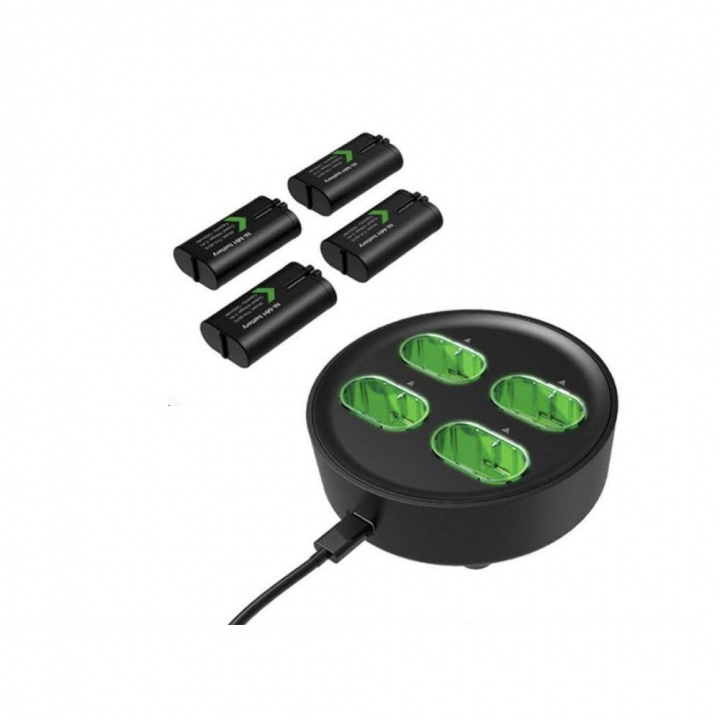 4 in 1 Batterijlader Inclusief 4x Batterijen voor Xbox One & Xbox Series X/S in de groep HOME ELECTRONICS / Spelconsoles en accessoires / Xbox Series X / Accessoires bij TP E-commerce Nordic AB (38-84133)