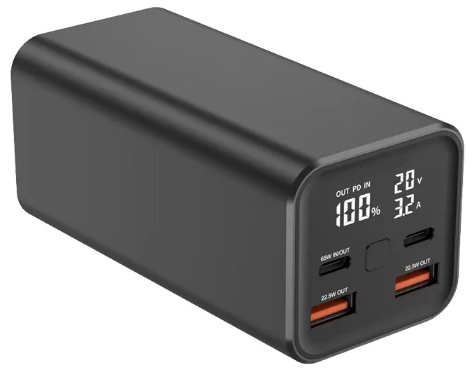 Powerbank 20000mAh 65W QC3.0 Snel opladen voor telefoon & laptop in de groep SMARTPHONE & TABLETS / Opladers & Kabels / Powerbanks bij TP E-commerce Nordic AB (38-84237)