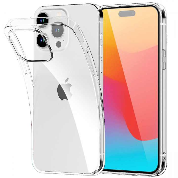 TPU mobiele telefoon case voor iPhone 15, Transparant in de groep SMARTPHONE & TABLETS / Mobielbescherming / Apple / iPhone 15 bij TP E-commerce Nordic AB (38-84250)