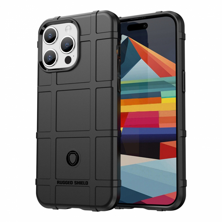 Schokbestendig hoesje voor iPhone 15, zwart in de groep SMARTPHONE & TABLETS / Mobielbescherming / Apple / iPhone 15 bij TP E-commerce Nordic AB (38-84254)