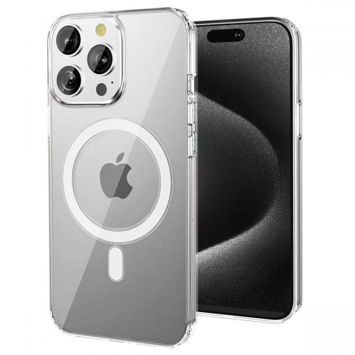 Hoesje compatibel met MagSafe voor iPhone 15 Pro, Transparant in de groep SMARTPHONE & TABLETS / Mobielbescherming / Apple / iPhone 15 bij TP E-commerce Nordic AB (38-84282)