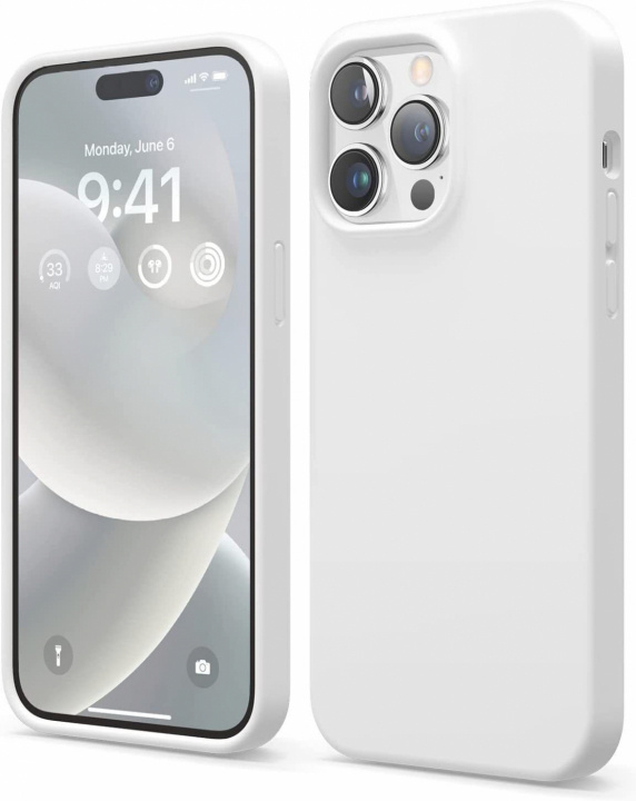 Siliconen hoesje voor iPhone 15, wit in de groep SMARTPHONE & TABLETS / Mobielbescherming / Apple / iPhone 15 bij TP E-commerce Nordic AB (38-84307)