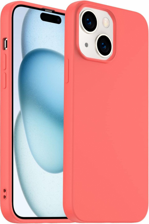 Siliconen hoesje voor iPhone 15 Pro, koraal in de groep SMARTPHONE & TABLETS / Mobielbescherming / Apple / iPhone 15 bij TP E-commerce Nordic AB (38-84322)