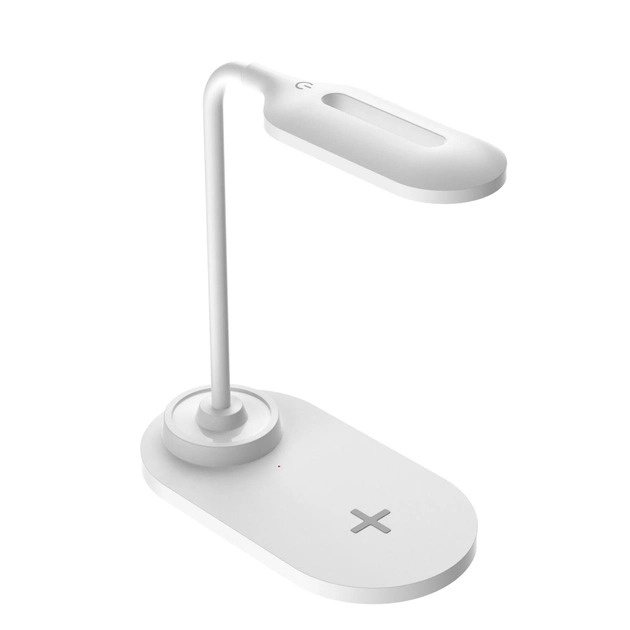 Draadloze snellader en bureaulamp - 2-in-1, Wit in de groep SMARTPHONE & TABLETS / Opladers & Kabels / Draadloze Qi-oplader bij TP E-commerce Nordic AB (38-84339)