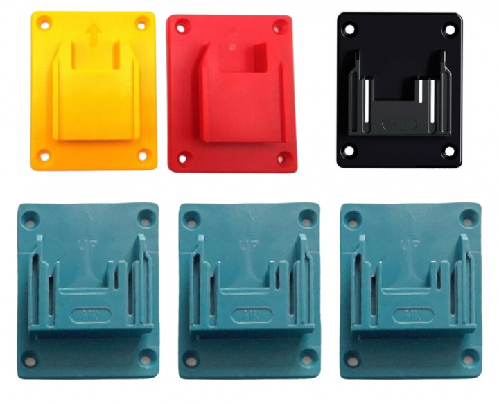 Wandbeugels voor gereedschap 6 stuks (DeWalt, Makita, Milwaukee) in de groep HUISHOUDEN & TUIN / Gereedschap / Overig gereedschap & Accessoires bij TP E-commerce Nordic AB (38-84353)