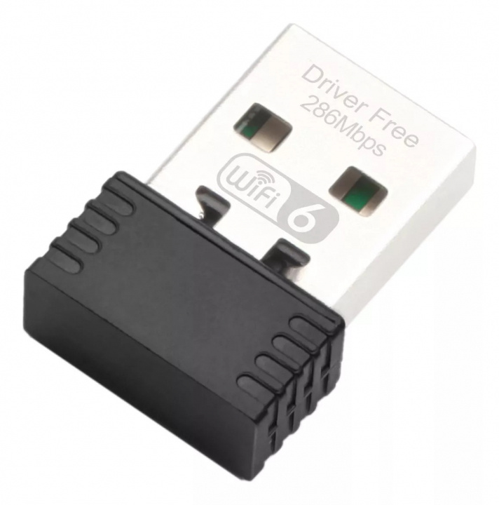 Draadloze netwerkkaart USB, Wifi 6, 286Mpbs in de groep COMPUTERS & RANDAPPARATUUR / Netwerk / Netwerkkaarten / USB Draadloos bij TP E-commerce Nordic AB (38-84410)