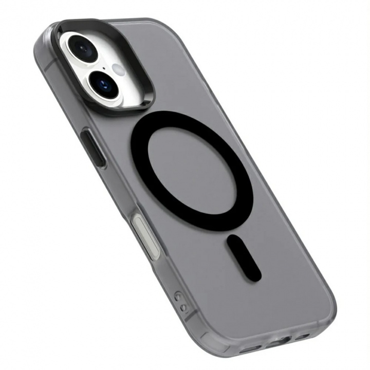 Semi-transparante hoes met MagSafe voor iPhone 16 Pro, zwart in de groep SMARTPHONE & TABLETS / Mobielbescherming / Apple / iPhone 16 bij TP E-commerce Nordic AB (38-84440)