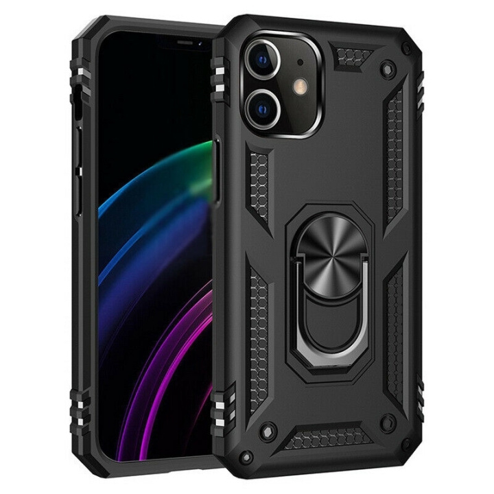 TPU gepantserde hoes voor iPhone 16 Pro Max, zwart in de groep SMARTPHONE & TABLETS / Mobielbescherming / Apple / iPhone 16 bij TP E-commerce Nordic AB (38-84449)