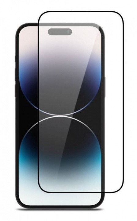 Schermbeschermer van gehard glas voor iPhone 16, zwarte rand in de groep SMARTPHONE & TABLETS / Mobielbescherming / Apple / iPhone 16 bij TP E-commerce Nordic AB (38-84462)