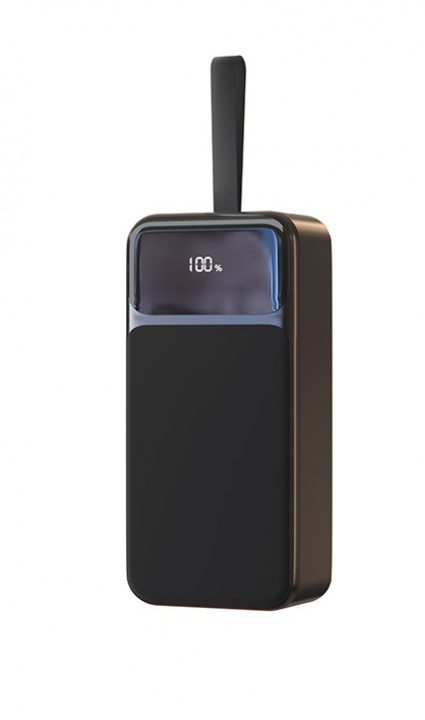 Powerbank 30000mAh 22.5W PD Snel Opladen w. Digitaal Display, Zwart in de groep SMARTPHONE & TABLETS / Opladers & Kabels / Powerbanks bij TP E-commerce Nordic AB (38-84474)