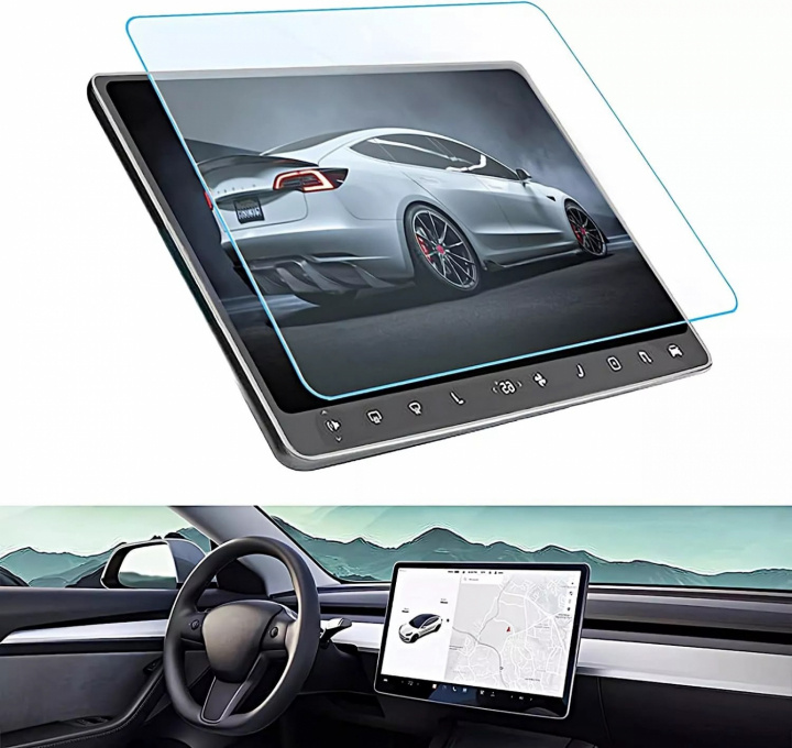 Tesla Model Y display cover van gehard glas in de groep AUTO / Auto-accessoires / Andere auto-accessoires bij TP E-commerce Nordic AB (38-84498)