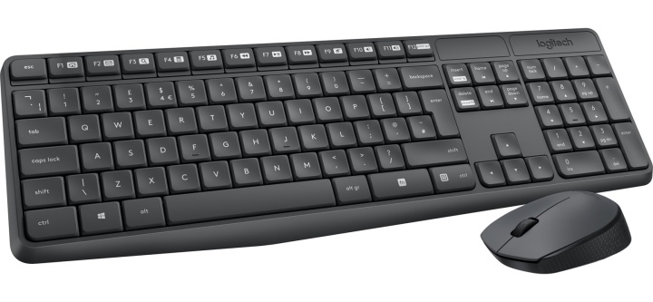 Logitech trådlöst tangentbord och mus MK235 in de groep COMPUTERS & RANDAPPARATUUR / Muizen en toetsenborden / Toetsenborden / Pakket bij TP E-commerce Nordic AB (38-84526)