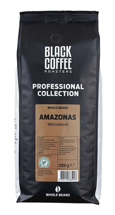Black Coffee Roasters Hele bonen - Amazonas 1KG in de groep HUISHOUDEN & TUIN / Huishoudelijke apparaten / Koffiezetapparaten en accessoires / Koffiebonen bij TP E-commerce Nordic AB (38-84592)