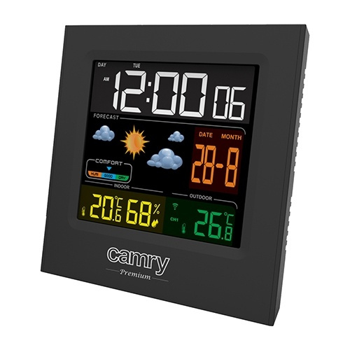 Camry Premium väderstation med färgdisplay in de groep HUISHOUDEN & TUIN / Ventilatoren & Klimaatproducten / Thermometers en weerstations bij TP E-commerce Nordic AB (38-84743)