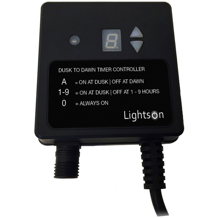 LightsOn Ljussensor/timer max 150W IP44 in de groep HUISHOUDEN & TUIN / Elektriciteit & Verlichting / Elektrische installatie / Accessoires bij TP E-commerce Nordic AB (38-84918)
