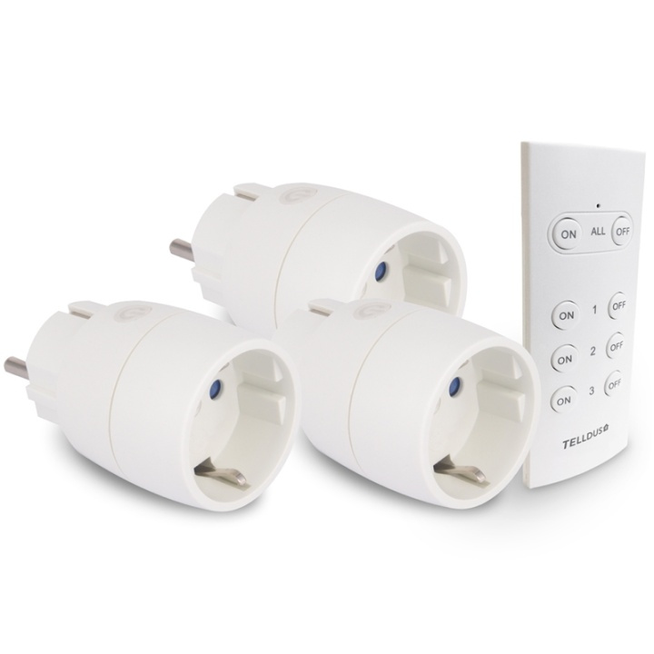 Telldus On/Off-uttag Slim 433 3-pack in de groep HUISHOUDEN & TUIN / Smart home / Smart plugs bij TP E-commerce Nordic AB (38-85053)