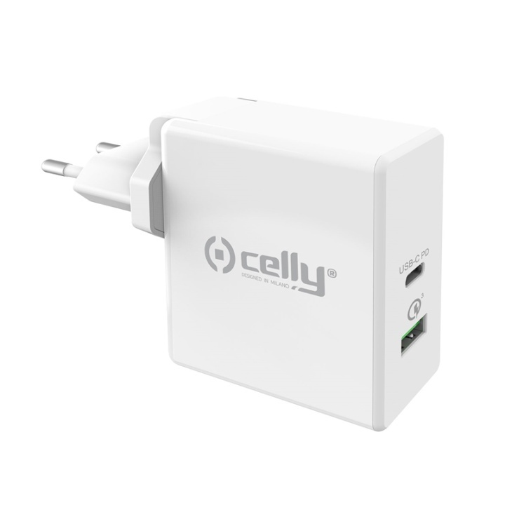 Celly Laddare USB-C PD 30W / QC3.0 in de groep SMARTPHONE & TABLETS / Opladers & Kabels / Adapters bij TP E-commerce Nordic AB (38-85664)
