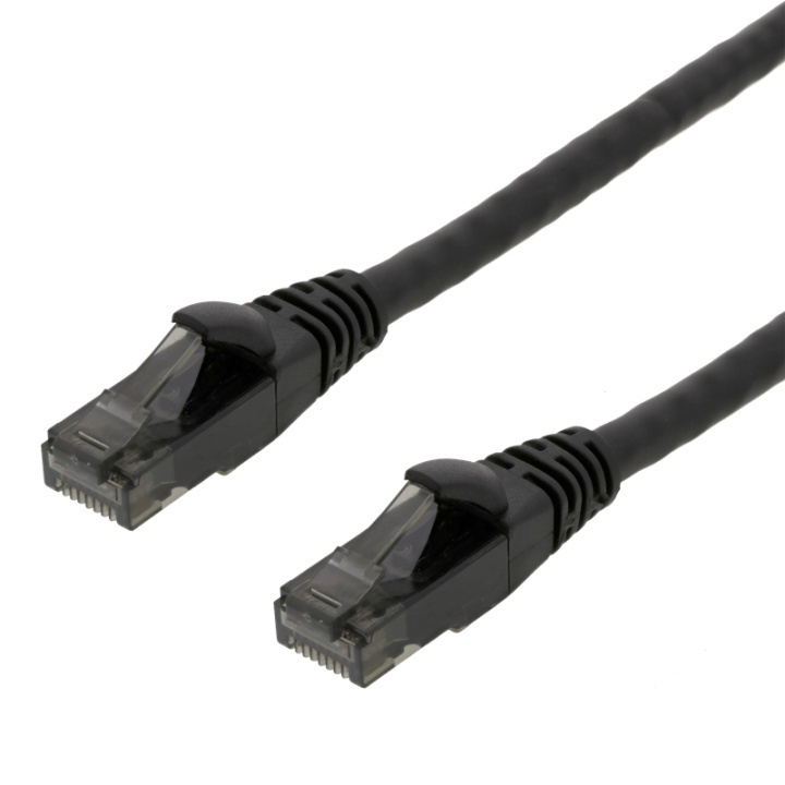 DELTACO High Flexible U/UTP Cat.6 patch cable, 24AWG, TPE, 5m, Black in de groep COMPUTERS & RANDAPPARATUUR / Computerkabels / Netwerkkabels / Cat6 bij TP E-commerce Nordic AB (38-85820)