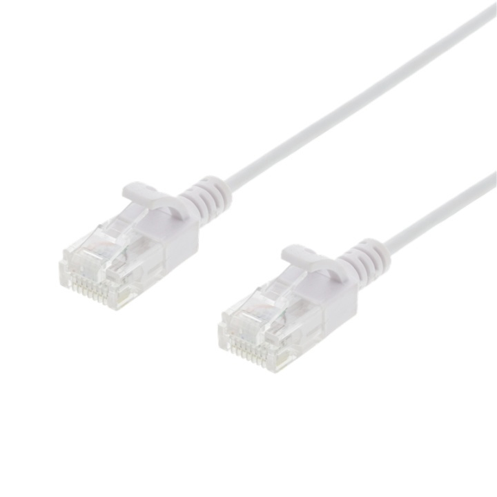 DELTACO Ultra Slim U/UTP Cat.6 patch cable, OD:2.6mm, 0.5m, white in de groep COMPUTERS & RANDAPPARATUUR / Computerkabels / Netwerkkabels / Cat6 bij TP E-commerce Nordic AB (38-85849)