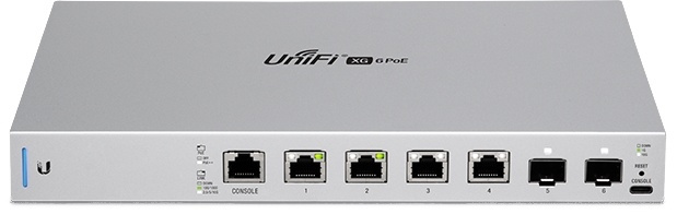 Ubiquiti Unifi Switch 10 Gigabit 6-port 802.3bt in de groep COMPUTERS & RANDAPPARATUUR / Netwerk / Schakelaars bij TP E-commerce Nordic AB (38-85877)