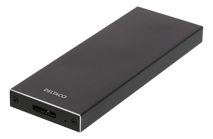 DELTACO Externt M.2 kabinett, USB 3.0, 5 Gbps, Black in de groep COMPUTERS & RANDAPPARATUUR / Computeraccessoires / Externe harde schijf bij TP E-commerce Nordic AB (38-85880)