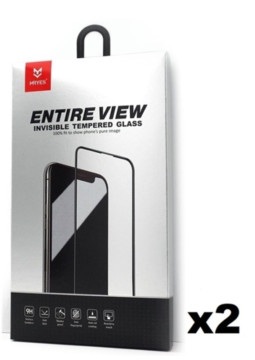 2-Pack Mr Yes Gehard Glas Screen Protector voor iPhone XS Max met 3D Bescherming in de groep SMARTPHONE & TABLETS / Mobielbescherming / Apple / iPhone XS Max / Screen Protectors bij TP E-commerce Nordic AB (38-85923PKT1)